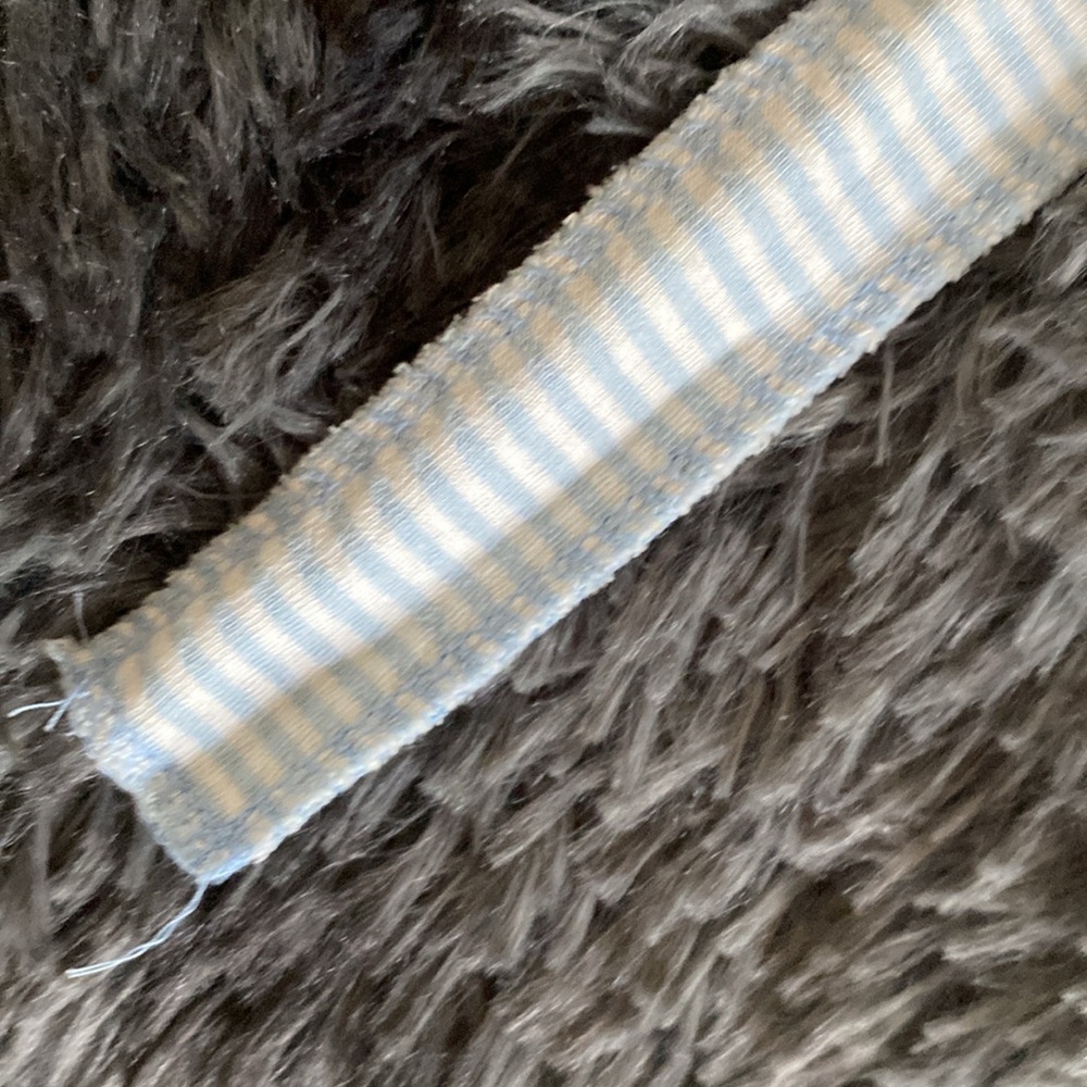 Baby blue and white striped strap belt - Picture 5 of 13
